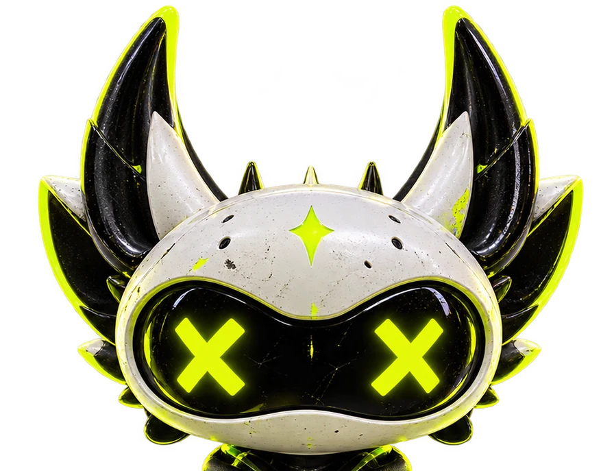 VORQINU normal expression, newly rendered from the original character