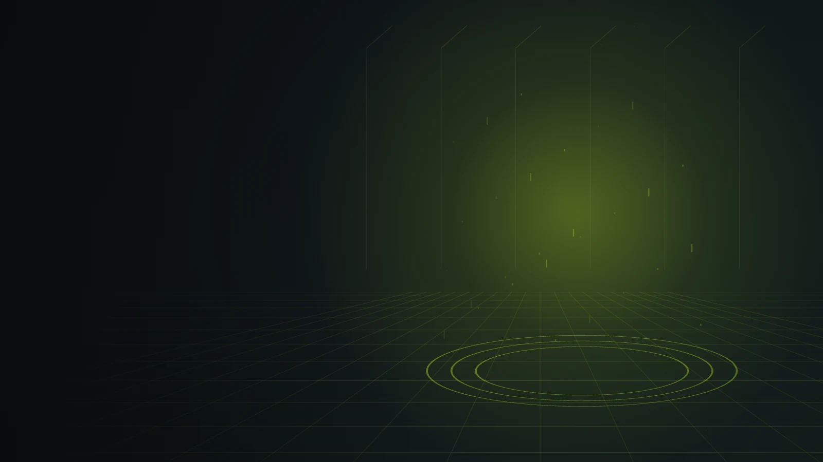 Full-width lime-lit digital laboratory
